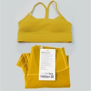Setelan Olahraga Lulu Sportswear Atasan Gym dan Legging Pinggang Tinggi Bra Bentuk-Y Celana Pendek Fitness Workout Setelan Training - Product Image 4