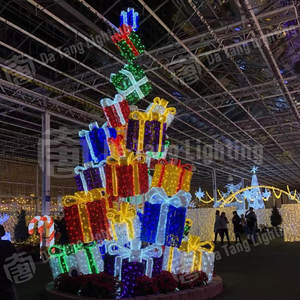 Luz decorativa LED 3D con forma de caja de regalo, impermeable IP65, para exhibiciones navideñas en interiores/exteriores - Product Image 3
