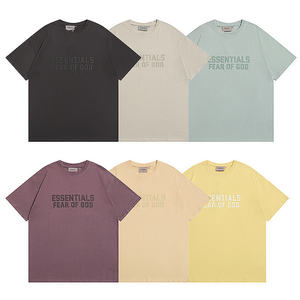 Camiseta deportiva informal de verano de algodón y silicona, holgada, de manga corta, para hombre y mujer, estilo FOG - Product Image 1