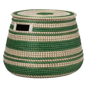 High quality seagrass <b>basket</b> with lid natural wicker hamper <b>large</b> weaving seagrass <b>basket</b> wholesale from Vietnam - Product Image 3