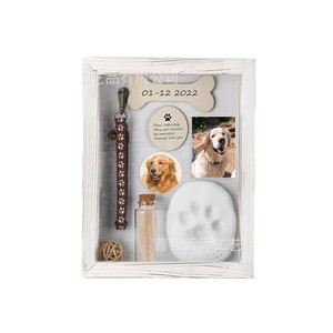 Cross-border wooden pet memorial <b>photo</b> <b>box</b>, cat and dog cremation display <b>box</b>, wooden flip-top collar <b>storage</b> <b>photo</b> frame - Product Image 5