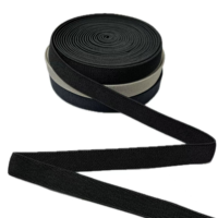 Bande élastique en polyester sergé double face, haute élasticité, durable, vente en gros, colorée, personnalisable, accessoires textiles pour la maison