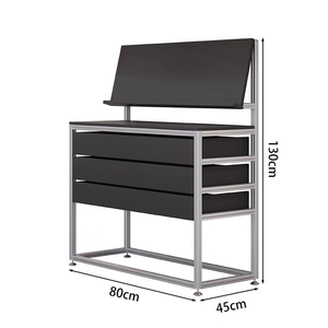 एल्यूमीनियम प्रोफ़ाइल डिचेबल पर्यावरण के अनुकूल आसान असेंबली डिस्प्ले रैक टाइल डीवीडी नमूना शेल्फ मध्य द्वीप मंजिल रैक - Product Image 6