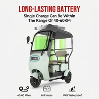 Tricycle électrique semi-fermé neuf pour usage domestique, pratique pour les adultes et les personnes âgées