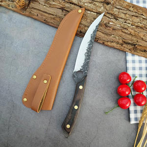 Xyj couteaux à os professionnels forgés 6 pouces, <span class=keywords><strong>couteau</strong></span> à désosser de chef de <span class=keywords><strong>boucher</strong></span> avec étui en cuir - Product Image 2