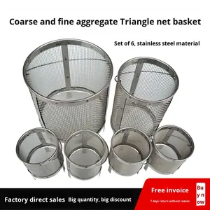Filtre à panier en maille triangulaire de laboratoire en acier inoxydable tissé, haute précision, pour <span class=keywords><strong>sable</strong></span> et granulats grossiers - Product Image 2