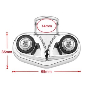 Cleat de navigation en acier inoxydable 316 avec anneau de guidage pour câble, pour voilier - Product Image 2