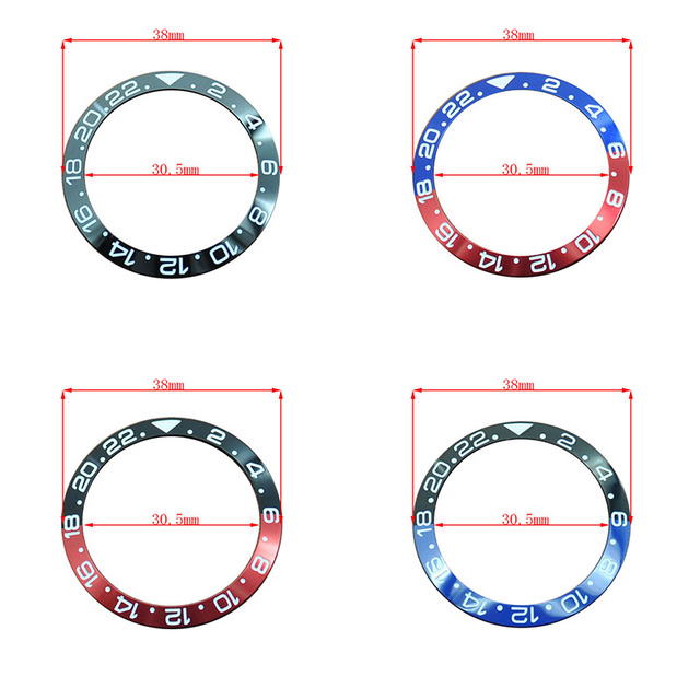 Wholesale Corgeut 3002 Watch Part 38mm Bezel Ring Insert Ceramic Embossed Cover Case
