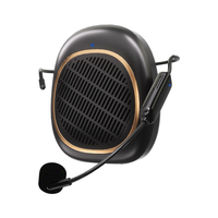Penguat Suara Portabel Mikrofon Headset Nirkabel Daya Tahan Baterai 15 Jam Speaker Mini PA untuk Guru Pengajaran di Kelas