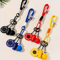 Porte-clés de fitness en silicone durable pour haltères, breloques de gym, corde paracorde de fitness, gants de boxe, porte-clés de gym