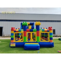Château gonflable commercial de qualité supérieure pour enfants, thème blocs de construction géants en PVC, pour usage domestique et événements