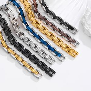 Jewelry <b>for</b> <b>Men</b> Stainless Steel Bracelet Gold Plated Jewelry Chunky Bracelet Durable Stylish Stainless Steel Jewelry Design - Product Image 3