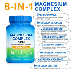 Compléments Alimentaires OEM : Capsules de Magnésium Glycinate Complexe 8-en-1 <span class=keywords><strong>pour</strong></span> la Relaxation Musculaire et le Soutien du Sommeil - Product Image 2