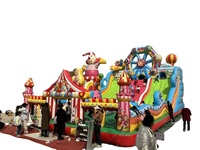 Toboggan gonflable commercial personnalisé pour enfants, château gonflable en PVC pour parc, toboggan animalier à vendre