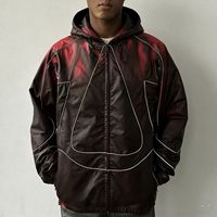 Veste décontractée pour homme personnalisée, réactive à l'eau, imperméable, respirante, coupe-vent, thermochromique, à capuche, changeant de couleur, style hip-hop