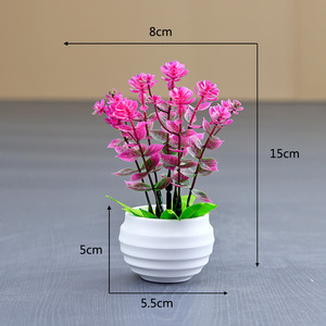 Plantas Artificiales en Maceta Pequeña <span class=keywords><strong>de</strong></span> Plástico, Bonsái Verde Creativo para el Año Nuevo Chino, Uso en Interiores <span class=keywords><strong>de</strong></span> Escritorio, Alta Calidad - Product Image 5