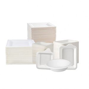 <b>Cheap</b> Bulk 7'' 9'' 10'' Inch Biodegradable Plates Sugarcane Bagasse Food Container Paper Plate Manufacturer Stamping Beverage - Product Image 1