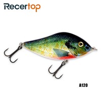 Leurre artificiel dur avec flash LED intégré, type Minnow Jerkbait coulant, pour la pêche au bar en eau salée