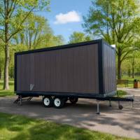 Maison conteneur pliable de type Z de 20 pieds, bureau mobile, remorque, maison étanche, prête à l'emploi, maisonnette personnalisée