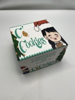Boîtes à biscuits populaires en gros boîtes de papier en carton blanc personnalisées pour l'impression de logo d'emballage de boulangerie de gâteau