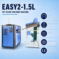 Machine de soufflage de bouteilles 2 cavités automatique 1,5 L PET petite échelle pour usine de boissons et eau minérale, moule de démarrage inclus, certifiée CE