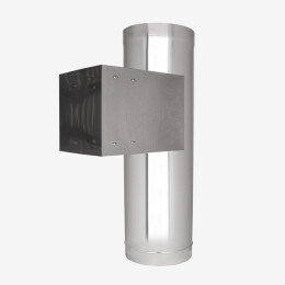 Tubo di caduta per porta - acciaio inossidabile Ø 350 mm - quadrato 450x450 mm - Product Image 1