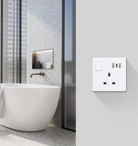 SP-9626 di LEISHEN BS prese con caricatore USB brevettato USB parete Out Let presa a muro con 3 Pin UK Standard - Product Image 5