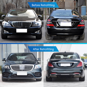 Kit de carrosserie premium 2020 pour Mercedes-Benz Classe S W221 (2006-2009) – Amélioration et modification : pare-chocs avant et arrière, lèvre de pare-chocs, capot, phares - Product Image 2