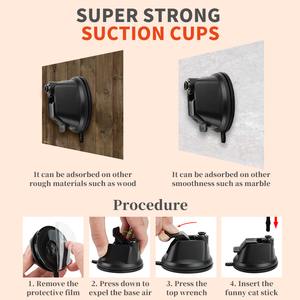 Jouet d'usine OEM pour chat en fil d'acier écologique avec ventouse interchangeable pour animaux de compagnie Simulation d'oiseau Bâton de plumes rotatif Jouet pour chat - Product Image 4