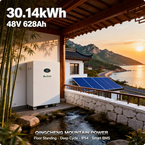 Batterie solaire 48V 628Ah 30kWh pour systèmes de panneaux solaires, sur pied avec roues - Product Image 5