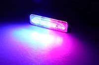 Feux stroboscopiques ultra-minces 12 LED 12V/24V pour calandre de véhicule, feux de signalisation latéraux clignotants pour camion, feux d'avertissement rouge et bleu LED-12Q