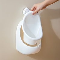 Mini urinoir mobile blanc moderne avec ventouse murale pour enfants, pour la maternelle et la petite salle de bain, toilette en plastique BNBS