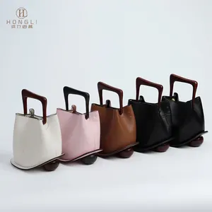 New Premium Cowhide Bucket Bag Personalized Crossbody Bag Genuine Leather Women No Brand Real Leather Handbags With Custom Logo