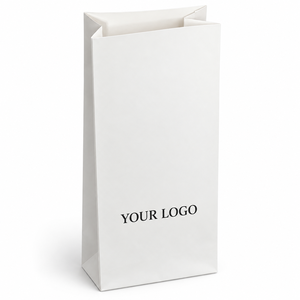 Bolsas de Papel Blancas Personalizadas con Refuerzos Laterales Plegables para Hoteles, Viajes en Tren, Artículos de Aseo para Huéspedes - Product Image 1