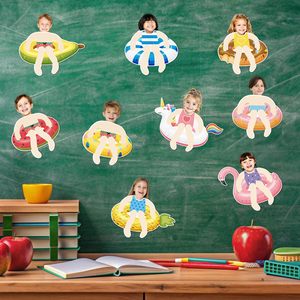 45 pièces <span class=keywords><strong>de</strong></span> découpes en carton d'été pour loisirs créatifs, décorations <span class=keywords><strong>de</strong></span> tableau d'affichage sur le thème <span class=keywords><strong>de</strong></span> la plage hawaïenne et du surf pour la salle <span class=keywords><strong>de</strong></span> classe - Product Image 6