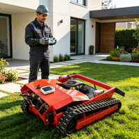 Livraison Gratuite SDLOT Tondeuse à Gazon Industrielle à 2 Temps, Inclinaison à 45 Degrés, Certifiée CE EPA EURO5, Télécommandée, sur Chenilles