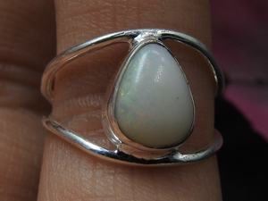 Australian Solid <b>Opal</b> Gemstone <b>Ring</b> Prong Setting-<b>Silver</b> Multi Fire Certified Wedding Party Classic Design-4 US Size Handmade - Product Image 5