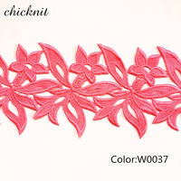 Meilleure vente Design personnalisé couleur Guipure dentelle matériel broderie dentelle Patch pour robe vêtements DZ1