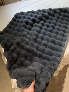 Manta de felpa suave y cálida para invierno al por mayor, mantas grises, manta de piel de imitación Toscana cálida y esponjosa de lujo para cama de invierno - Product Image 3