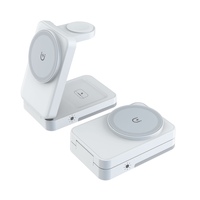 Support de chargeur sans fil magnétique pliable 3-en-1 portable 15W à charge rapide, prix usine, vente chaude