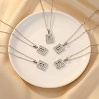 Collier personnalisé avec initiale et nom, plaqué or, bijoux de mode en gros pour femmes et hommes, collier avec plaque nominative