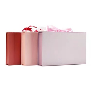 Boite-cadeau magnétique pliable en carton, Logo personnalisé de luxe, avec poignée de ruban, pièces - Product Image 5