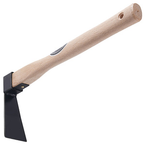 Houe de jardin en acier au manganèse Airi Shield, manche en bois, outil épais de style ancien pour creuser et préparer le sol - Product Image 1