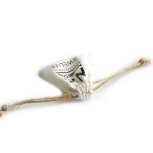 Pochette à cordon en tissu de lin blanc et coton, petite, avec logo personnalisé, pour bijoux et bagues - Product Image 6