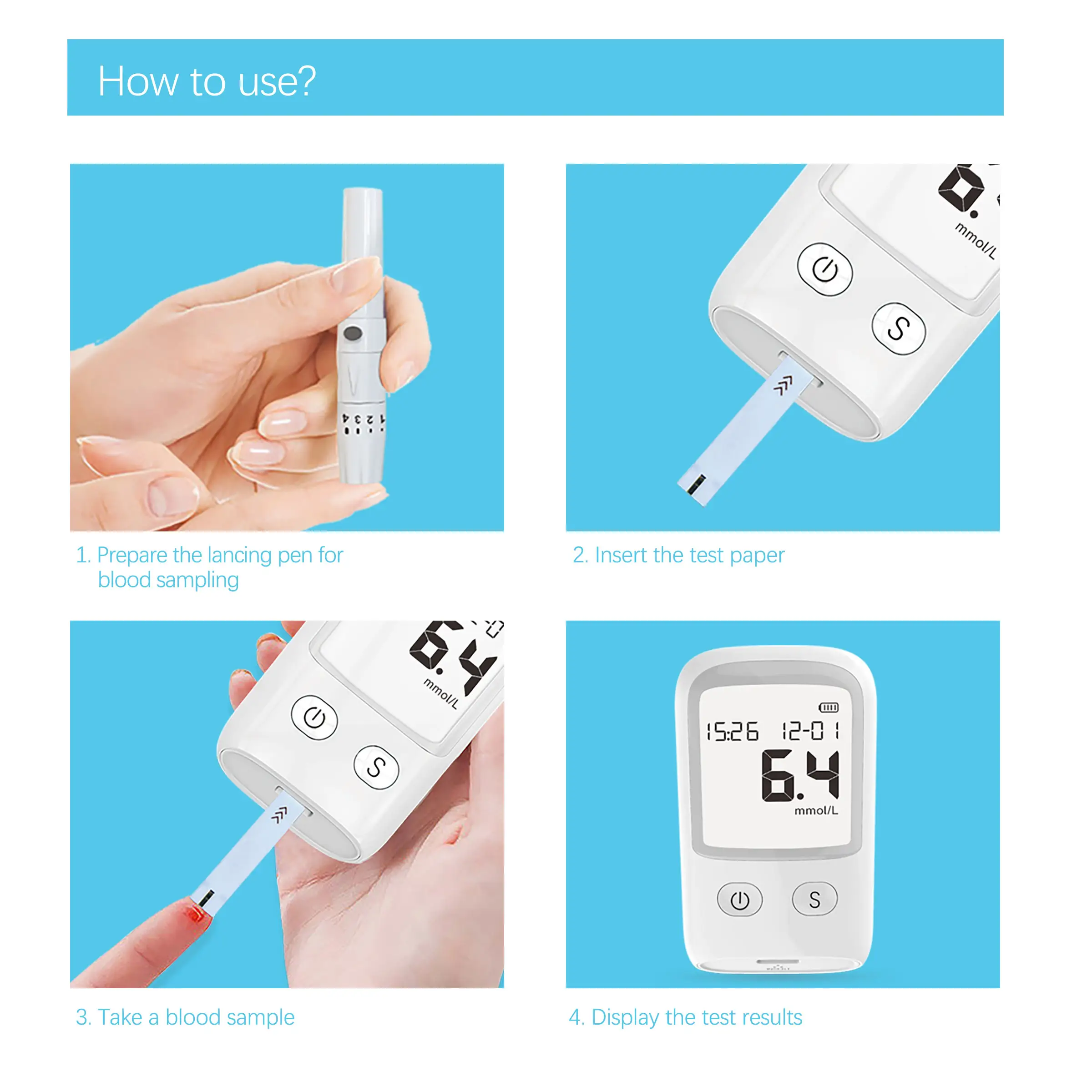 Оптовый точный 8-электродный аппарат для тестирования на диабет