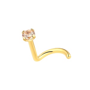 Piercing de <span class=keywords><strong>titanio</strong></span> para la nariz, 20G, 0,8mm, ASTM F136, forma de D, anillo para la nariz, cartílago para la oreja, joyería para el cuerpo - Product Image 5