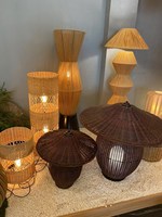 Lampe de table portable en rotin tressé à la main, style nordique Wabi-Sabi, lanterne LED de bureau, chambre à coucher, balcon, hôtel, salon scandinave