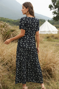 <span class=keywords><strong>Robe</strong></span> de soirée pour femme, <span class=keywords><strong>robe</strong></span> de plage <span class=keywords><strong>d</strong></span>'<span class=keywords><strong>été</strong></span> pour femmes, <span class=keywords><strong>robe</strong></span> élégante bohème à manches courtes, <span class=keywords><strong>robe</strong></span> à volants - Product Image 3