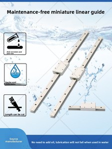 Bloc et rail de guidage linéaire miniatures TS-04-09 en alliage d'aluminium sans entretien pour équipement mécanique, remplacement <span class=keywords><strong>Eisele</strong></span> - Product Image 4