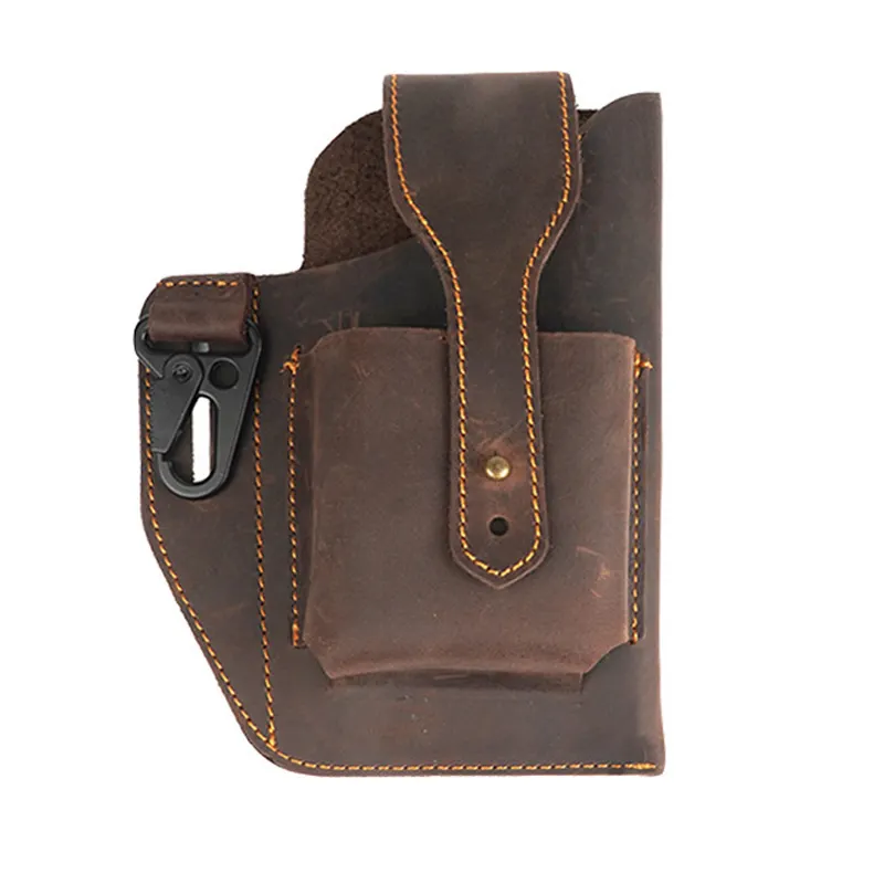 Luxus Crazy Horse Echtes Echtes Leder Universal Mobile Shell Cover Gürtels ch laufe Holster Handy tasche